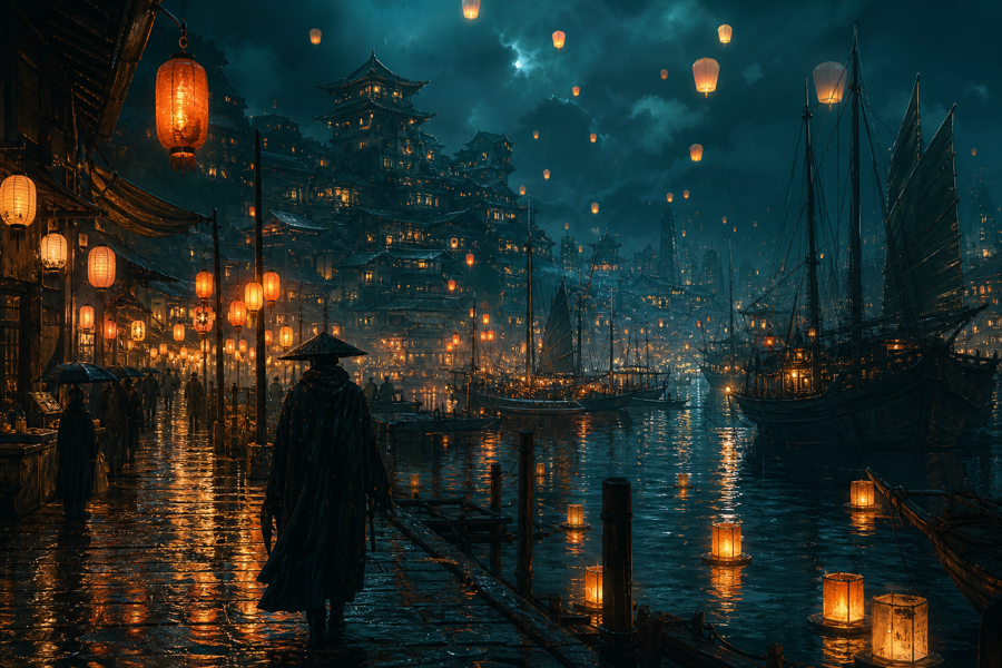 River Of Lamps illustration